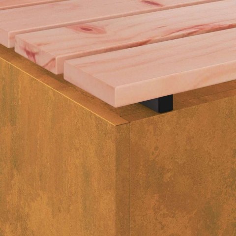 VidaXL Ławka ogrodowa Rdzawy 100 x 40 x 43 cm stal kortenowska