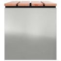 VidaXL Ławka ogrodowa Srebrny 100 x 40 x 43 cm Stal galwanizowana