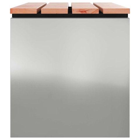 VidaXL Ławka ogrodowa Srebrny 100 x 40 x 43 cm Stal galwanizowana