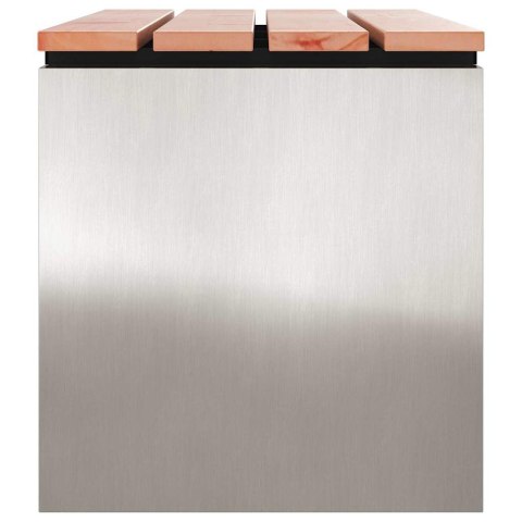 VidaXL Ławka ogrodowa Srebrny 100 x 40 x 43 cm stal nierdzewna