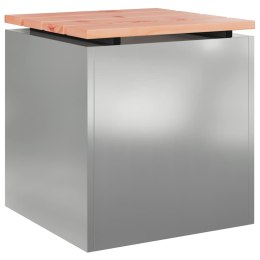 VidaXL Ławka ogrodowa Srebrny 40 x 40 x 43 cm Stal galwanizowana