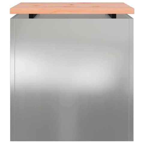 VidaXL Ławka ogrodowa Srebrny 40 x 40 x 43 cm Stal galwanizowana