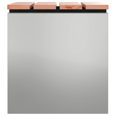 VidaXL Ławka ogrodowa Srebrny 40 x 40 x 43 cm Stal galwanizowana
