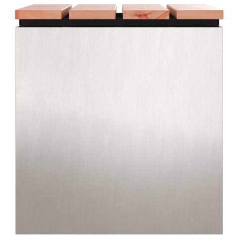 VidaXL Ławka ogrodowa Srebrny 40 x 40 x 43 cm stal nierdzewna