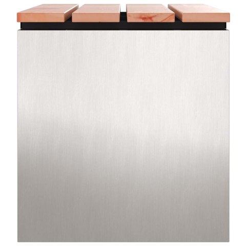 VidaXL Ławka ogrodowa Srebrny 60 x 40 x 43 cm stal nierdzewna