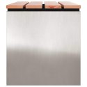 VidaXL Ławka ogrodowa Srebrny 80 x 40 x 43 cm stal nierdzewna