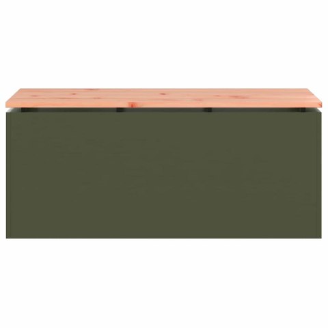 ŁAWKA OGRODOWA OLIWKOWY 100X40X43CM STAL