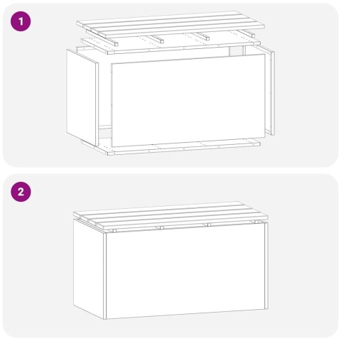 VidaXL Ławka ogrodowa oliwkowy 80 x 40 x 43 cm Stal