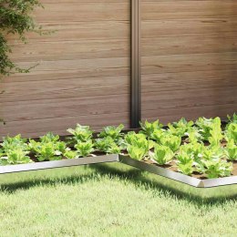 VidaXL Ogrodzenie ślimakowe 4 pcs Srebrny 10 x 10 x 25 cm