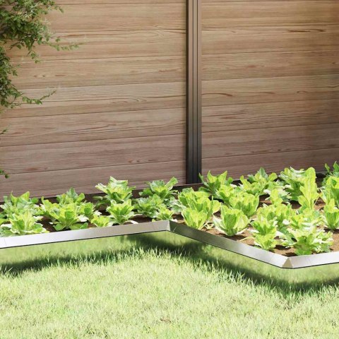 OGRODZENIE ŚLIMAKOWE 4 SZT SREBRNY 10X10X25CM