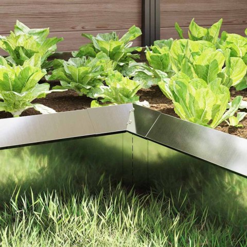 OGRODZENIE ŚLIMAKOWE 4 SZT SREBRNY 10X10X25CM