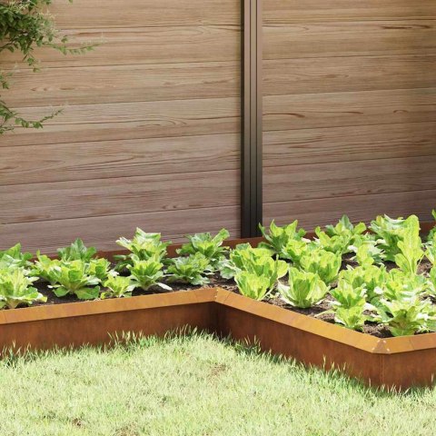 VidaXL Ogrodzenie ślimakowe Rdzawy 10 x 10 x 25 cm