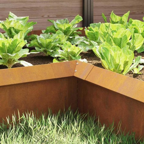 VidaXL Ogrodzenie ślimakowe Rdzawy 10 x 10 x 25 cm