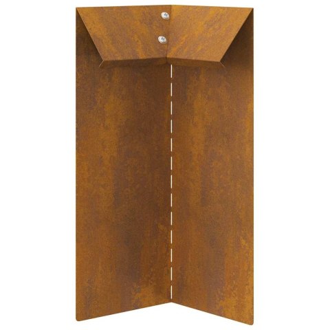 VidaXL Ogrodzenie ślimakowe Rdzawy 10 x 10 x 25 cm