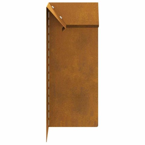 VidaXL Ogrodzenie ślimakowe Rdzawy 10 x 10 x 25 cm