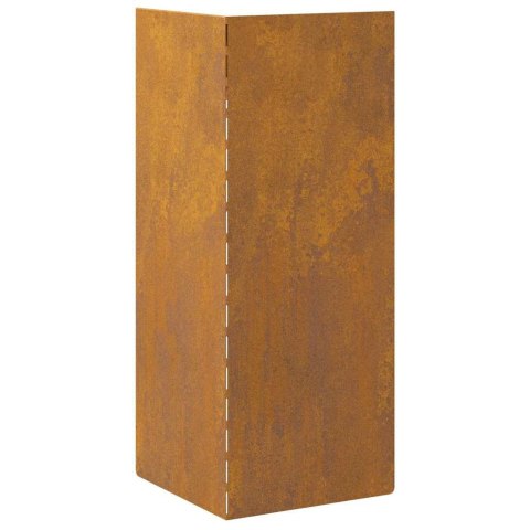 VidaXL Ogrodzenie ślimakowe Rdzawy 10 x 10 x 25 cm