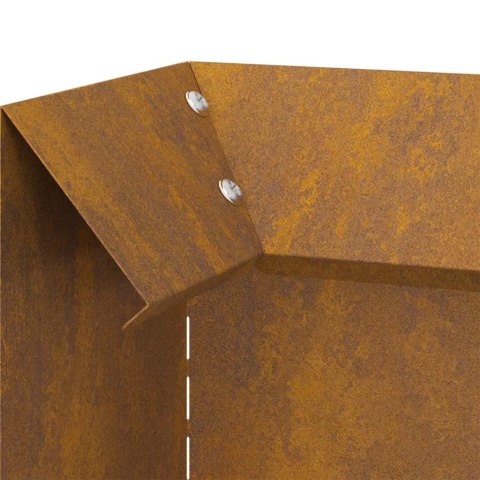 VidaXL Ogrodzenie ślimakowe Rdzawy 10 x 10 x 25 cm