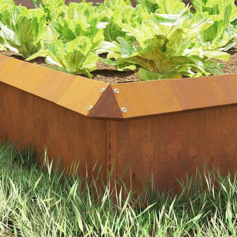 OGRODZENIE ŚLIMAKOWE RDZAWY 13,5X13,5X25CM