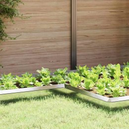 OGRODZENIE ŚLIMAKOWE SREBRNY 10X10X25CM STAL NIERDZEWNA