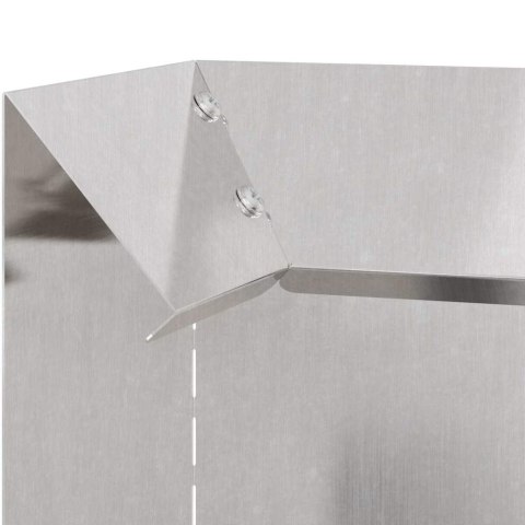 OGRODZENIE ŚLIMAKOWE SREBRNY 10X10X25CM STAL NIERDZEWNA