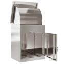 VidaXL Skrzynka na przesyłki Czarny 47.5 x 38 x 59 cm Stal nierdzewna