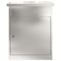VidaXL Skrzynka na przesyłki Czarny 47.5 x 38 x 59 cm Stal nierdzewna