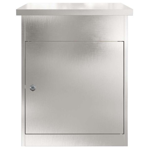 VidaXL Skrzynka na przesyłki Czarny 47.5 x 38 x 59 cm Stal nierdzewna