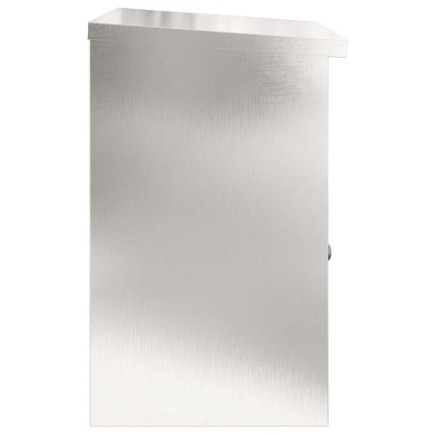 VidaXL Skrzynka na przesyłki Czarny 47.5 x 38 x 59 cm Stal nierdzewna