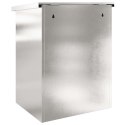 VidaXL Skrzynka na przesyłki Czarny 47.5 x 38 x 59 cm Stal nierdzewna