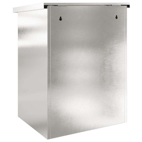 VidaXL Skrzynka na przesyłki Czarny 47.5 x 38 x 59 cm Stal nierdzewna