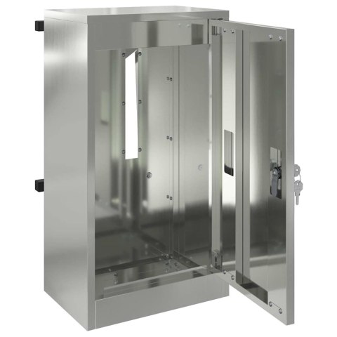 VidaXL skrzynka na listy Czarny 30 x 20 x 55 cm Stal Galwanizowana