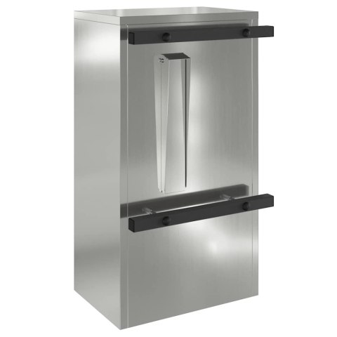 VidaXL skrzynka na listy Czarny 30 x 20 x 55 cm Stal Galwanizowana