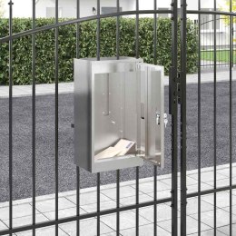 VidaXL skrzynka na listy Czarny 30 x 20 x 55 cm Stal nierdzewna