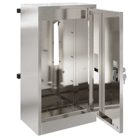 SKRZYNKA NA LISTY CZARNY 30X20X55CM STAL NIERDZEWNA