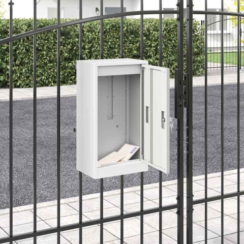 SKRZYNKA NA LISTY Z PRZECHOWYWANIEM BIAŁY 30X20X55CM STAL