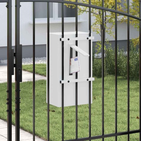 SKRZYNKA NA LISTY Z PRZECHOWYWANIEM BIAŁY 30X20X55CM STAL