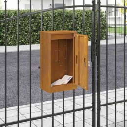 VidaXL skrzynka na listy z przechowywaniem Rdzawy 30 x 20 x 55 cm