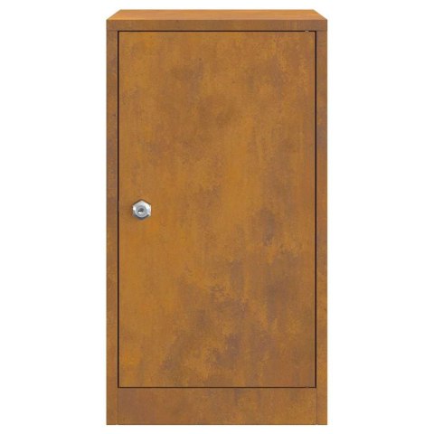 VidaXL skrzynka na listy z przechowywaniem Rdzawy 30 x 20 x 55 cm