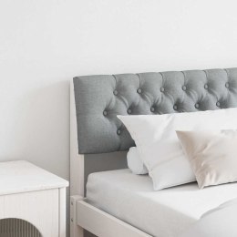 TAPICEROWANE WEZGŁOWIE JASNOSZARY 200CM LITE DREWNO SOSNOWE