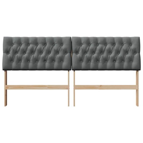 TAPICEROWANE WEZGŁOWIE CIEMNOSZARY 180CM LITE DREWNO SOSNOWE