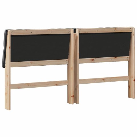 TAPICEROWANE WEZGŁOWIE CIEMNOSZARY 180CM LITE DREWNO SOSNOWE