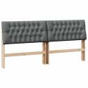 TAPICEROWANE WEZGŁOWIE CIEMNOSZARY 200CM LITE DREWNO SOSNOWE