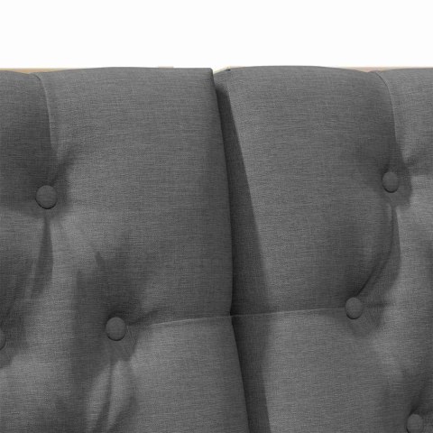 TAPICEROWANE WEZGŁOWIE CIEMNOSZARY 200CM LITE DREWNO SOSNOWE