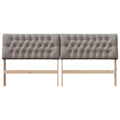 TAPICEROWANE WEZGŁOWIE CIEMNOSZARY 200CM LITE DREWNO SOSNOWE