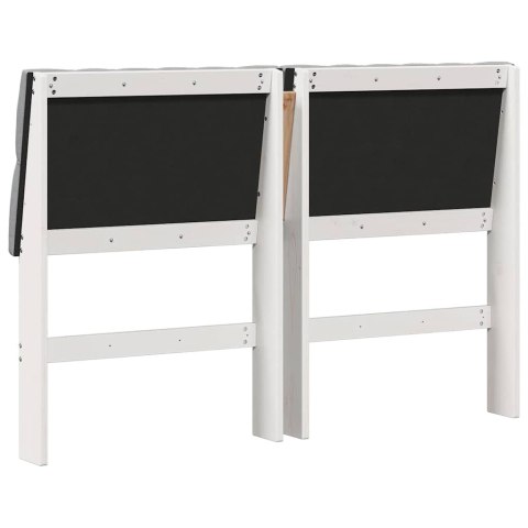 TAPICEROWANE WEZGŁOWIE JASNOSZARY 140CM LITE DREWNO SOSNOWE