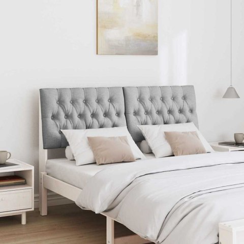 VidaXL Tapicerowane wezgłowie Jasnoszary 150 cm Lite drewno sosnowe