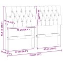 VidaXL Tapicerowane wezgłowie Jasnoszary 150 cm Lite drewno sosnowe
