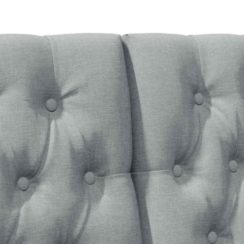 TAPICEROWANE WEZGŁOWIE JASNOSZARY 160CM LITE DREWNO SOSNOWE