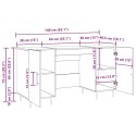 VidaXL Biurko Stare drewno 140 x 50 x 75 cm Materiał drewnopochodny