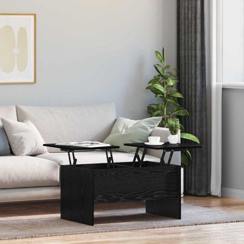 VidaXL Stolik kawowy Czarny Dąb 102 x 50,5 x 46,5 cm